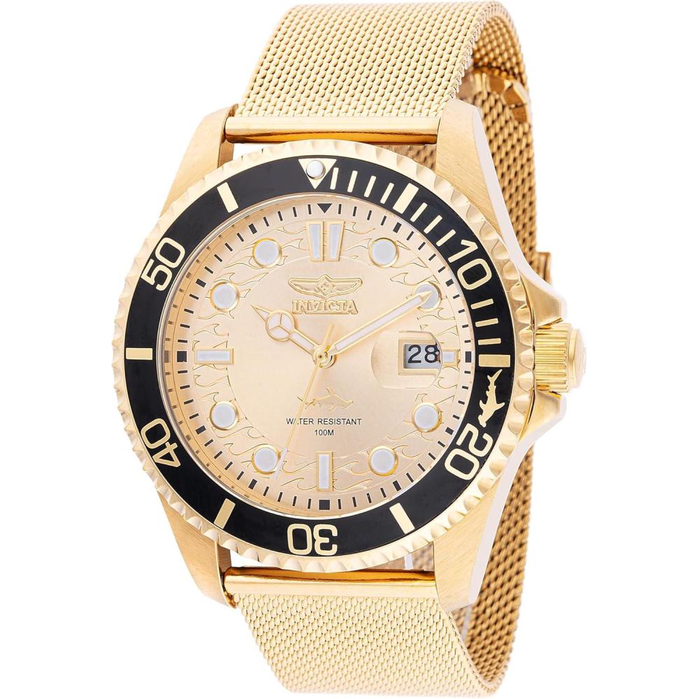 image:imageInvicta Pro Diver Stainless Steel Mens Quartz Watch 43mmGold Black