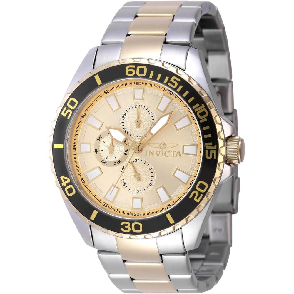 image:imageInvicta Pro Diver Stainless Steel Mens Quartz Watch 46mmTwo Tone Black