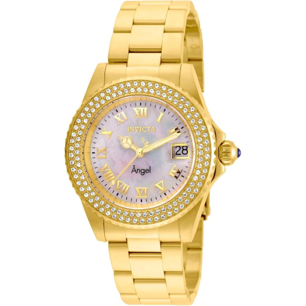 image:imageInvicta Womens 22875 Angel Analog Display Quartz Gold Watch