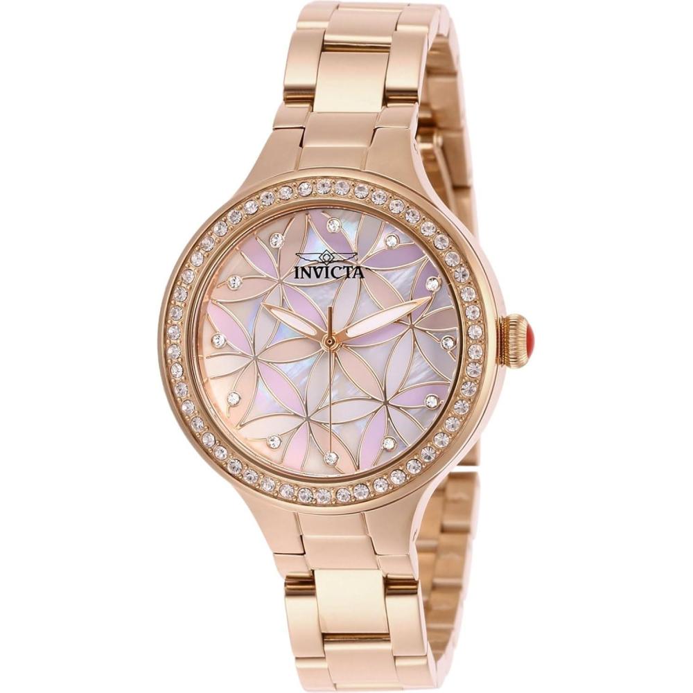 image:imageInvicta Womens Wildflower Quartz Watch with Stainless Steel Strap Rose Gold Silver 14 Model 28823 28824Rose Gold
