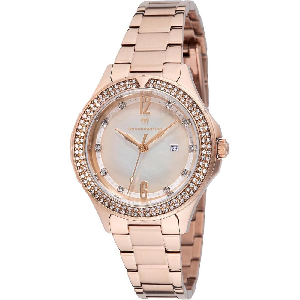 image:imageTechnoMarine Luna Tides Womens Watch wMother of Pearl Dial 33mm Rose Gold TM826009
