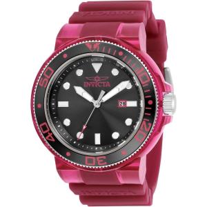 Invicta Pro Diver Men 51.50mm Stainless Steel + Plastic + Aluminum Black + Burgundy + Steel Black Dia