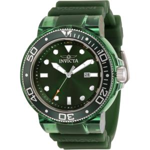 Invicta Pro Diver Men 51.50mm Stainless Steel + Plastic + Aluminum Green + Silver + Steel Green dial