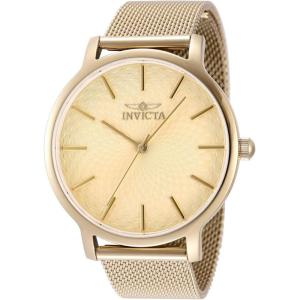 Invicta Wildflower Lady 38mm Stainless Steel Gold Gold dial PC21 Quartz
