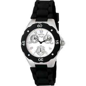 Invicta Women’s 0733 Angel Collection Black Polyurethane Watch