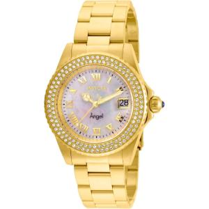 Invicta Women’s 22875 Angel Analog Display Quartz Gold Watch