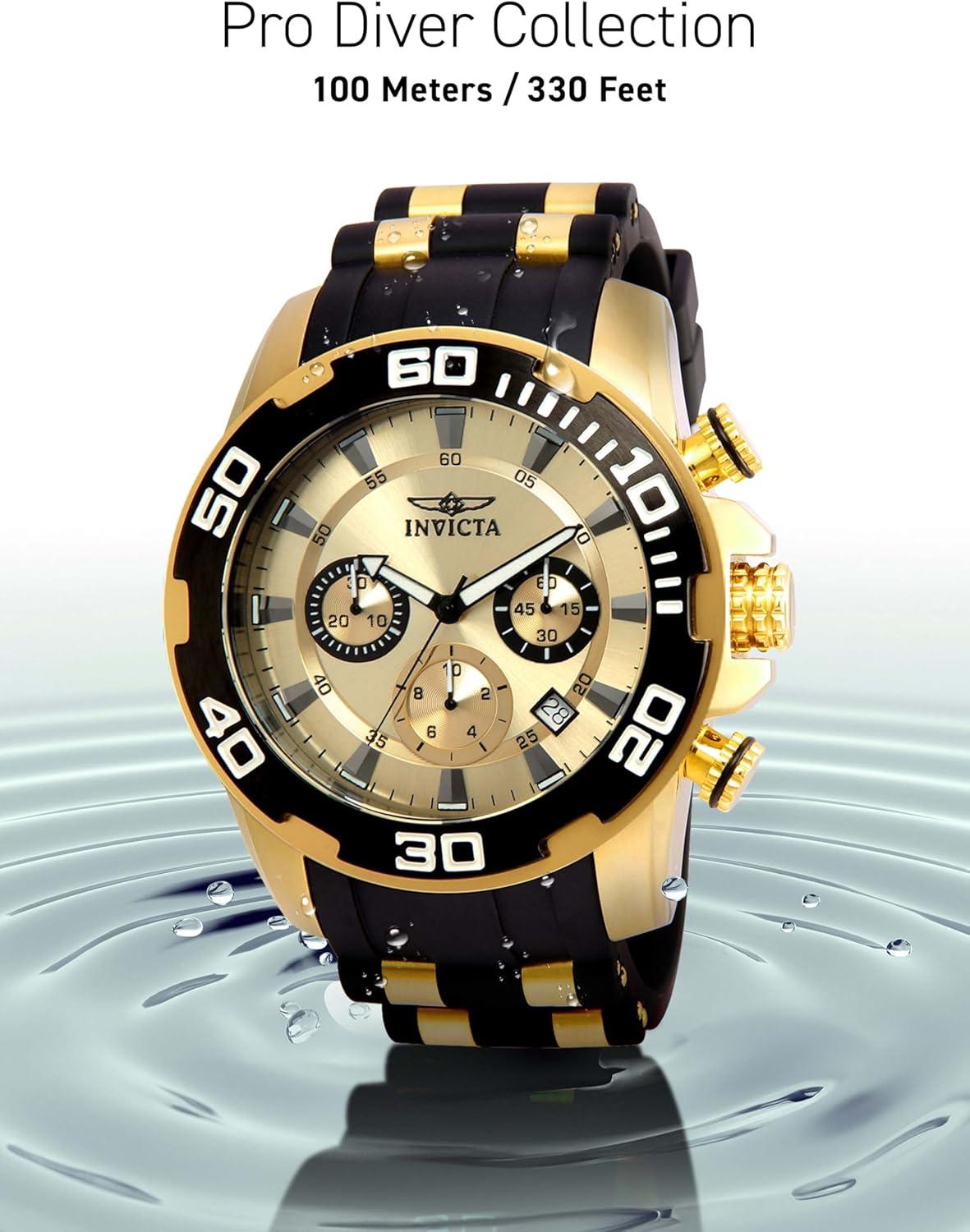 image:imageInvicta Mens 22346 Pro Diver Analog Display Quartz Black Watch