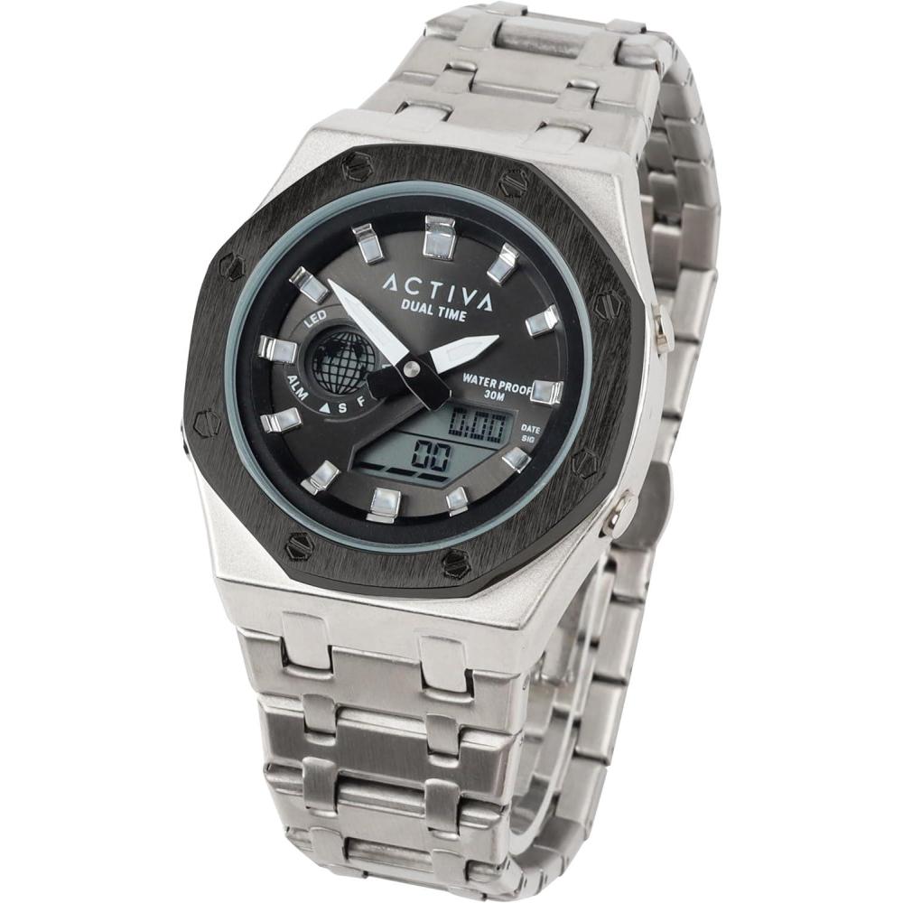 image:imageACTIVA x INVICTA DIGITAL ESSENTIALS Unisex 455mm Alloy Black Silver Not Applicable dial Electronic Digital