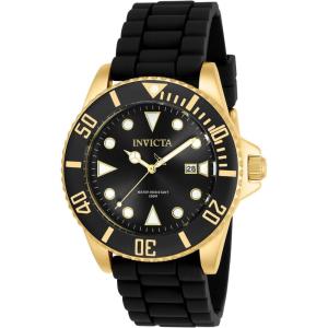 Invicta Men’s Pro Diver Stainless Steel Quartz Watch with Silicone Strap, Black, 22 (Model: 90302)(90303)