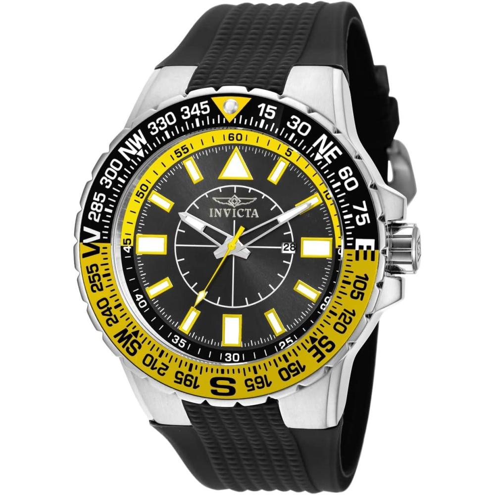 image:imageInvicta Mens 19267 Aviator Analog Display Quartz Black Watch