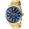 image:imageInvicta Aviator Men 45mm Stainless Steel Gold Blue dial VH67 Quartz