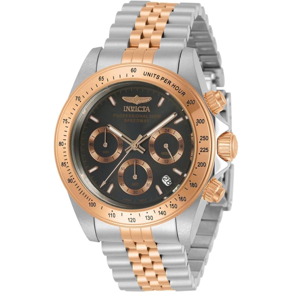 image:imageInvicta 30993 Mens Speedway Black and Rose Gold Dial Chrono Watch