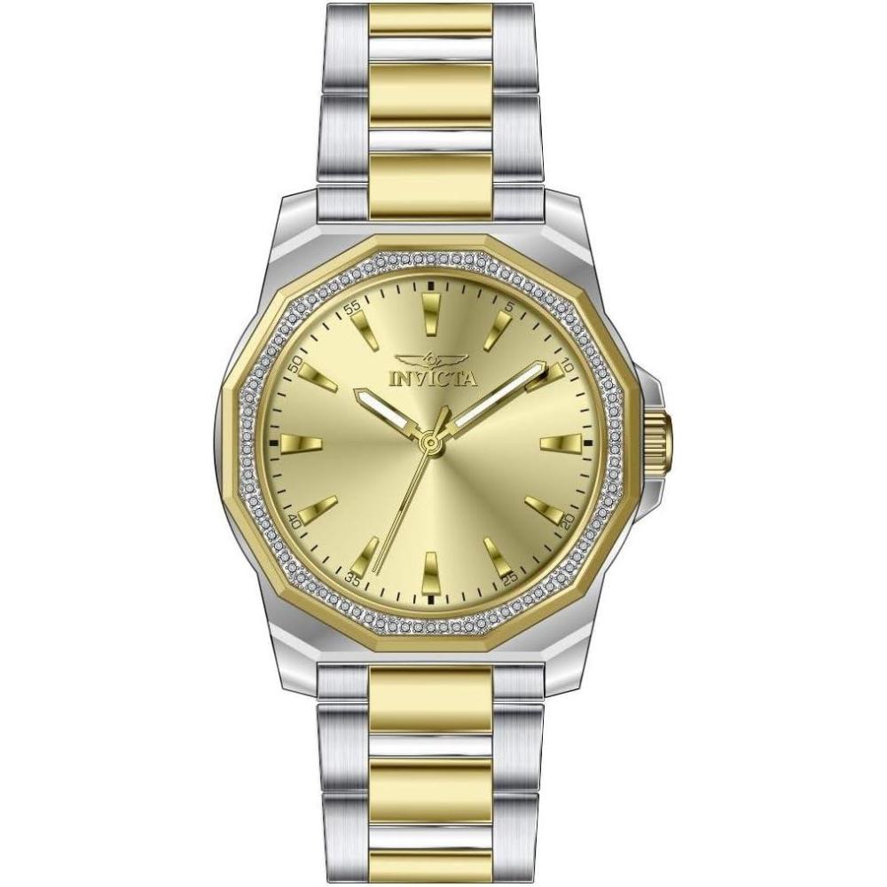 image:imageInvicta Speedway Men 42mm Stainless Steel Gold Steel Gold dial PC21J Quartz