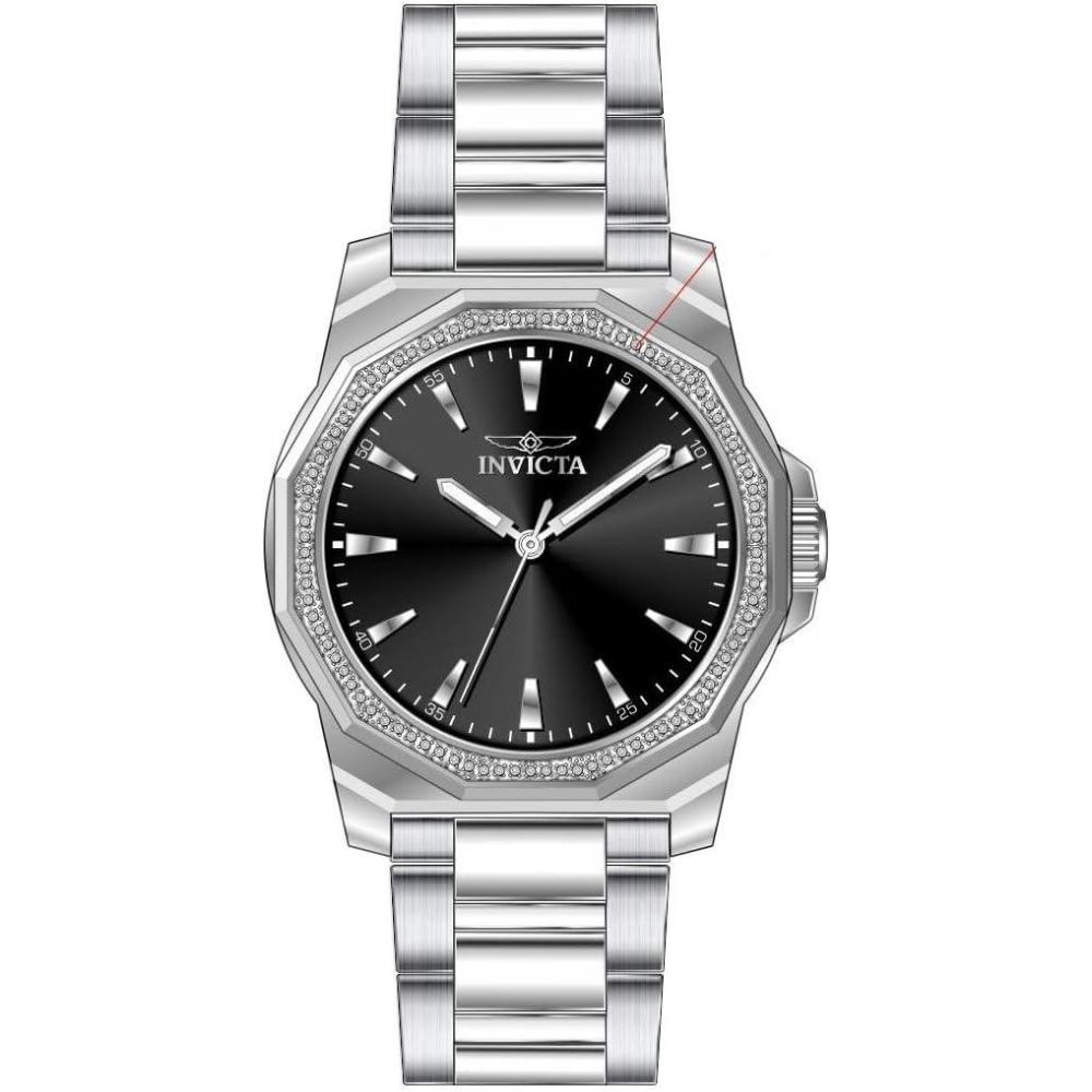 image:imageInvicta Speedway Men 42mm Stainless Steel Steel Black dial PC21J Quartz