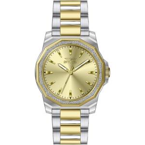 Invicta Speedway Men 42mm Stainless Steel Gold + Steel Gold dial PC21J Quartz