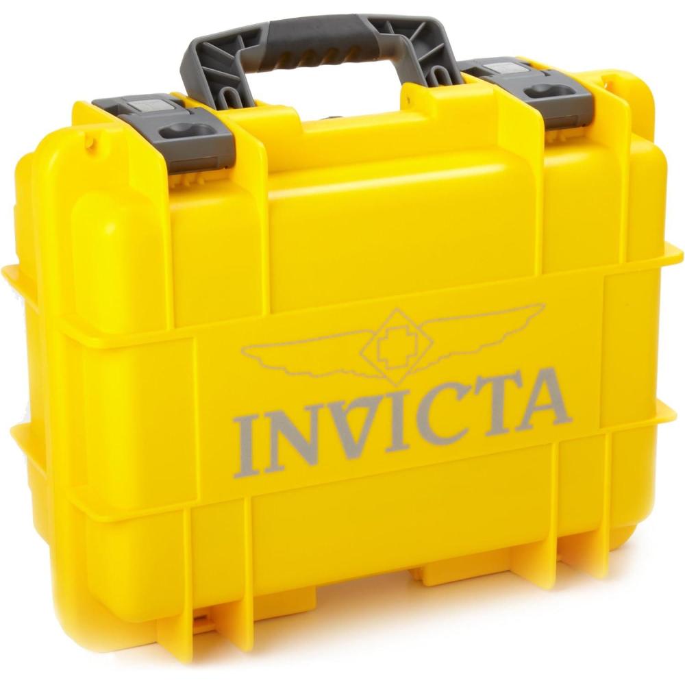 image:imageInvicta IG0098RLC8SY 8 Slot Yellow Plastic Watch Box Case