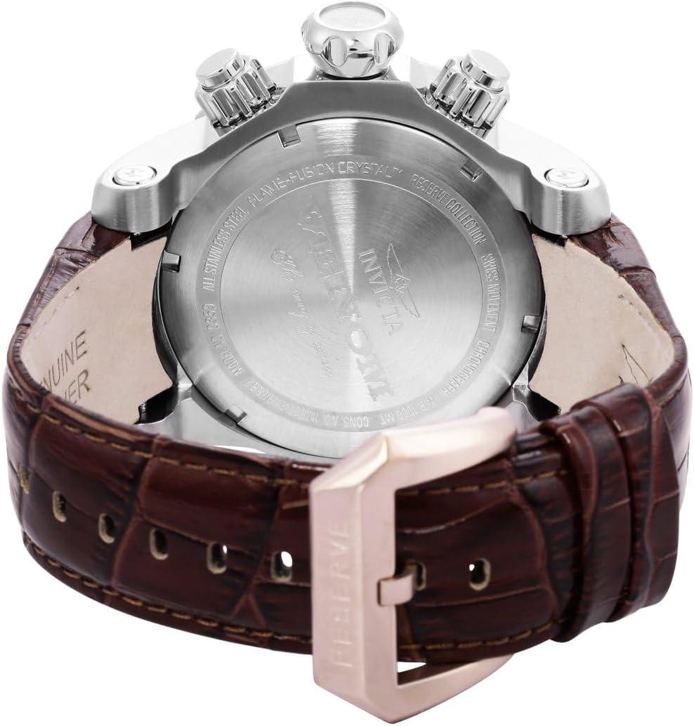 image:imageInvicta Mens 0359 Reserve Collection Venom Chronograph Brown Leather Watch