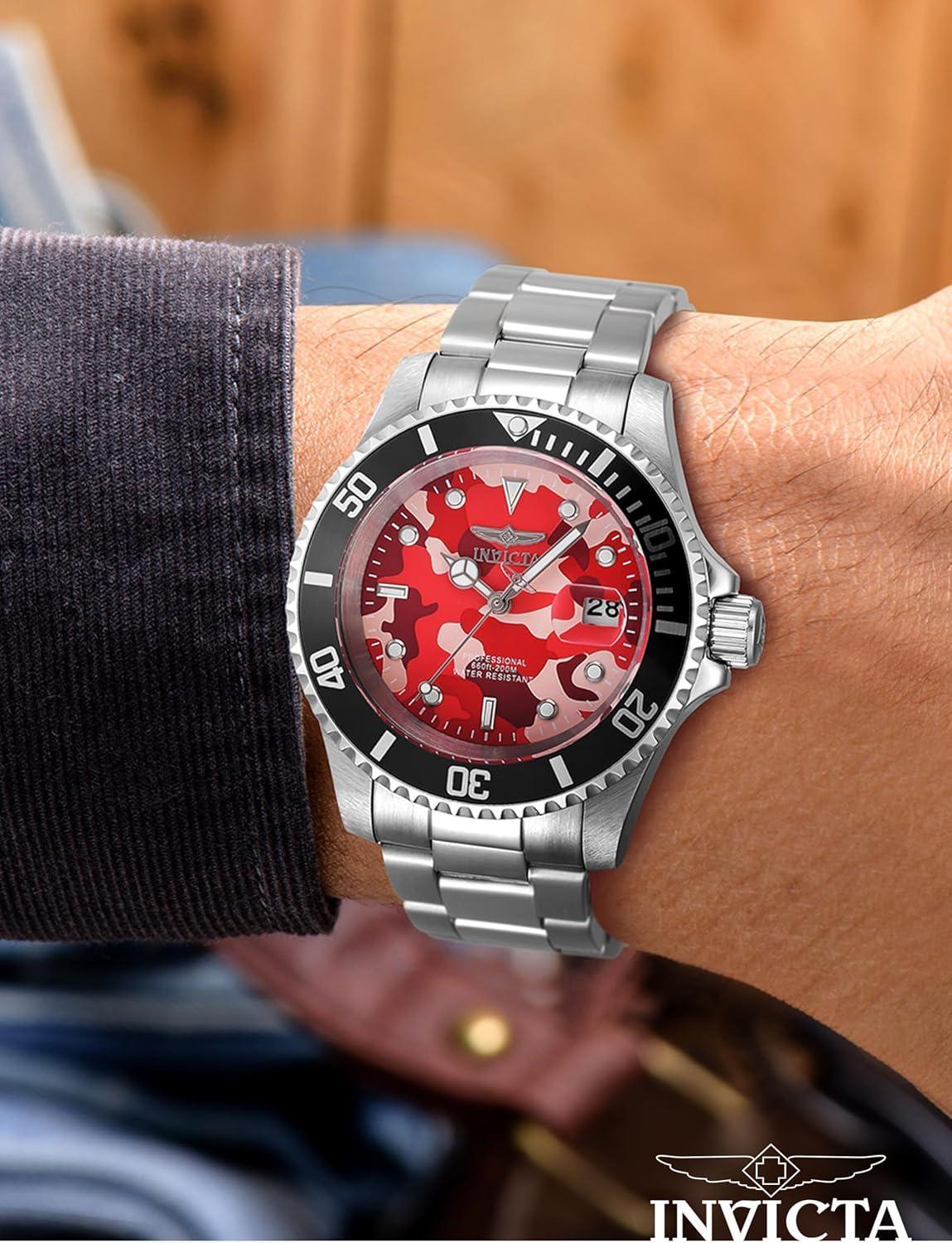 image:imageInvicta Pro Diver Men 40mm Stainless Steel Steel GreyCamouflage dial PC32 Quartz