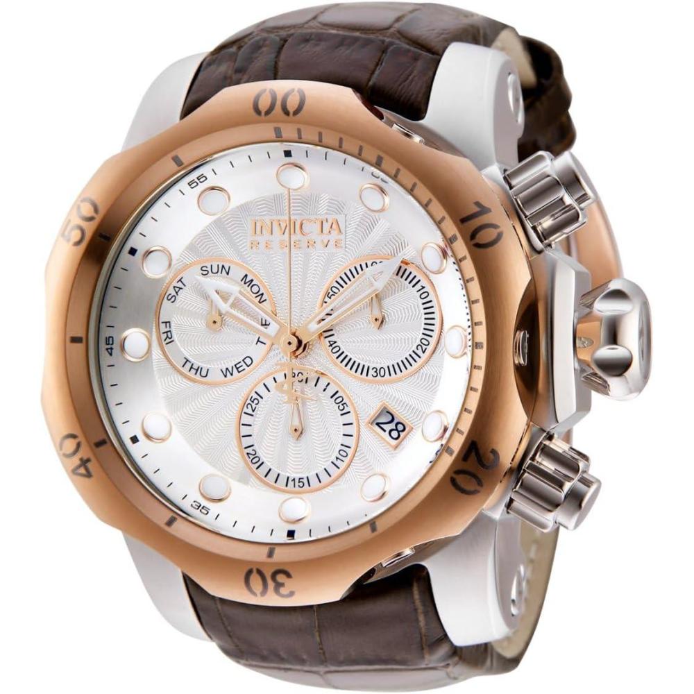 image:imageInvicta Mens 0359 Reserve Collection Venom Chronograph Brown Leather Watch