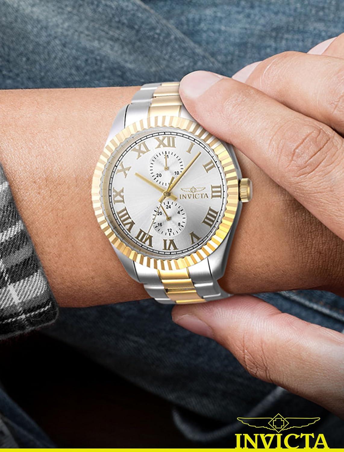 image:imageInvicta Specialty Men 43mm Stainless Steel Steel Silver dial VH61 Quartz