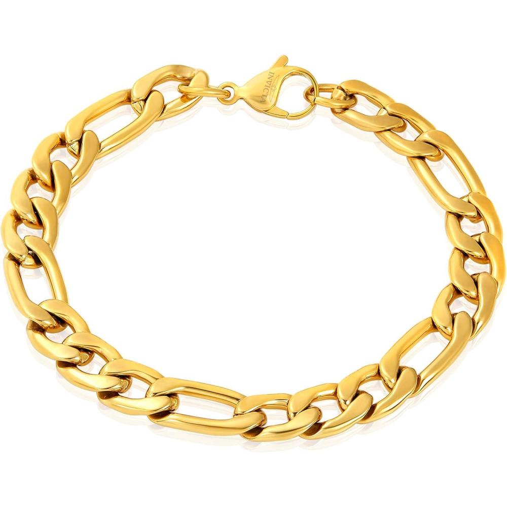 image:imageInvicta Figaro Bracelet for Men Stainless Steel Chain Jewelry 93mm 875Gold