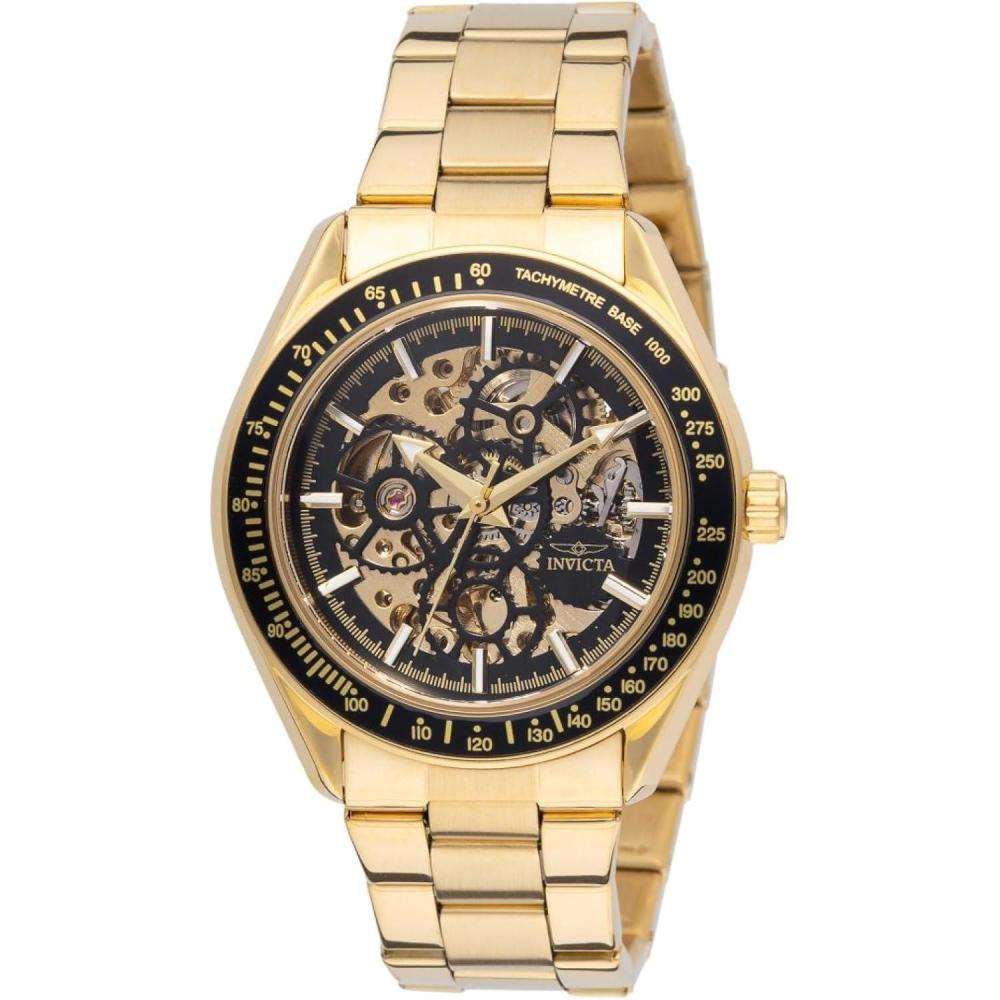 image:imageInvicta Objet D Art Men 43mm Stainless Steel Gold Black dial SK008 Automatic