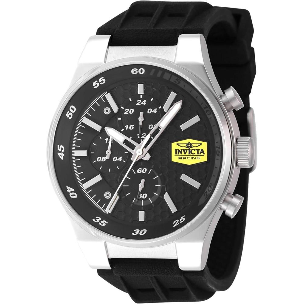 image:imageInvicta Racing Men 44mm Stainless Steel Steel Black dial VD38 Quartz