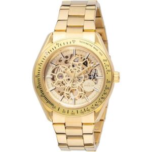 Invicta Objet D Art Men 43mm Stainless Steel Gold Gold dial SK008 Automatic