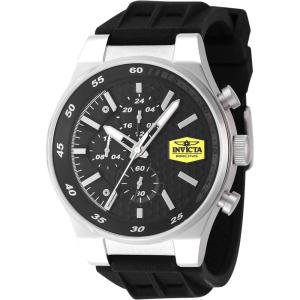 Invicta Racing Men 44mm Stainless Steel Steel Black dial VD38 Quartz