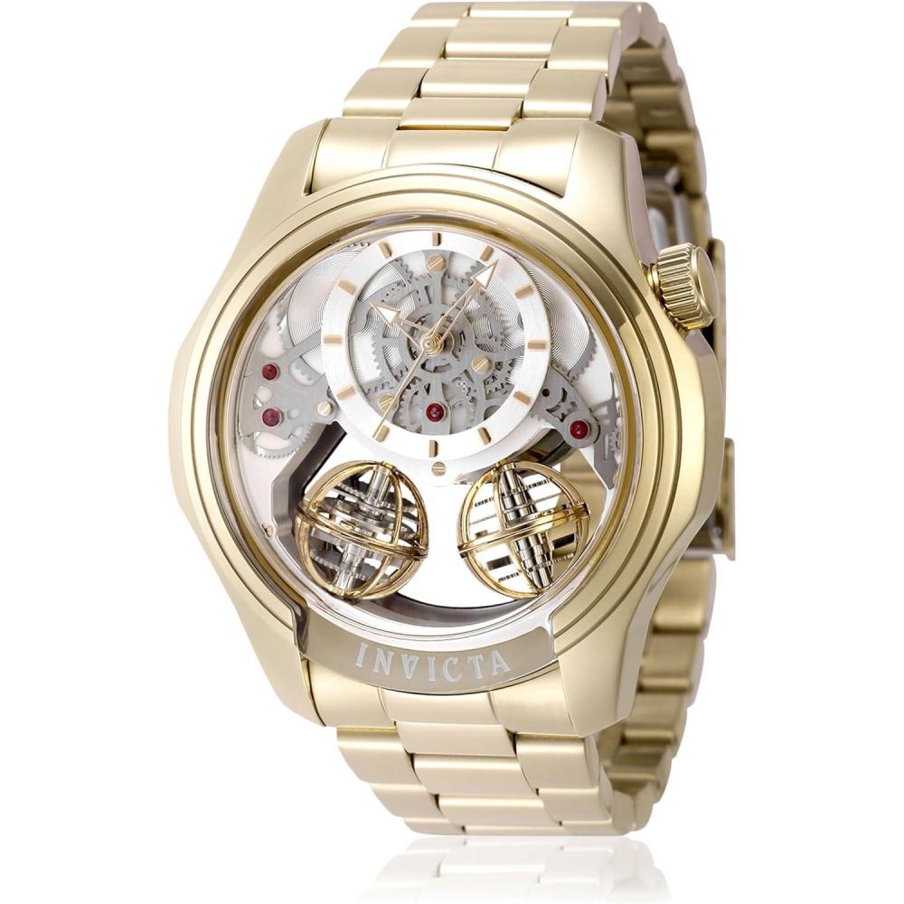 image:imageInvicta Specialty Men 46mm Stainless Steel Gold Gold dial PC21AF Quartz