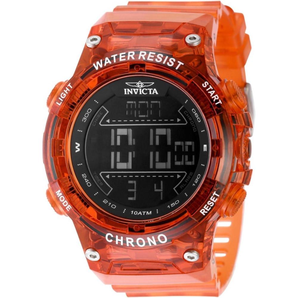 image:imageInvicta Racing Men 52mm Plastic Orange Black dial Electronic Digital