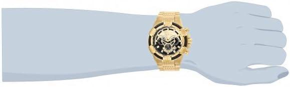 image:imageInvicta Mens Bolt Quartz StainlessSteel Strap Gold 30 Casual Watch Black Blue Model 25542 25543Yellow Goldplated