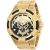 image:imageInvicta Mens Bolt Quartz StainlessSteel Strap Gold 30 Casual Watch Black Blue Model 25542 25543Yellow Goldplated