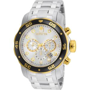 Invicta Men’s 80040 Pro Diver Analog Display Swiss Quartz Silver Watch