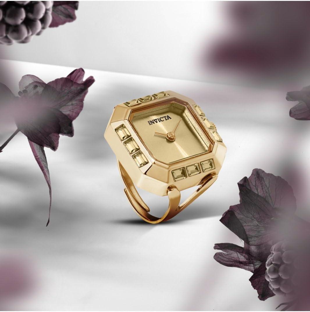 image:imageInvicta Mini Lady Ring 215mm Stainless Steel Gold Gold dial PC20S Quartz