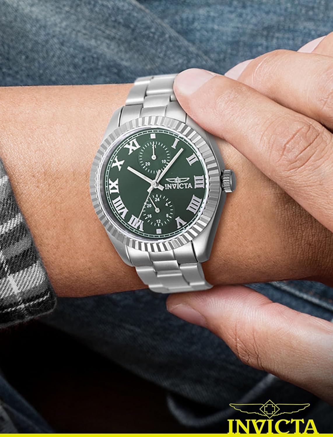 image:imageInvicta Specialty 47436 Womens Watch Waterproof Analogue Quartz Movement Stainless Steel with Green dial 36mm