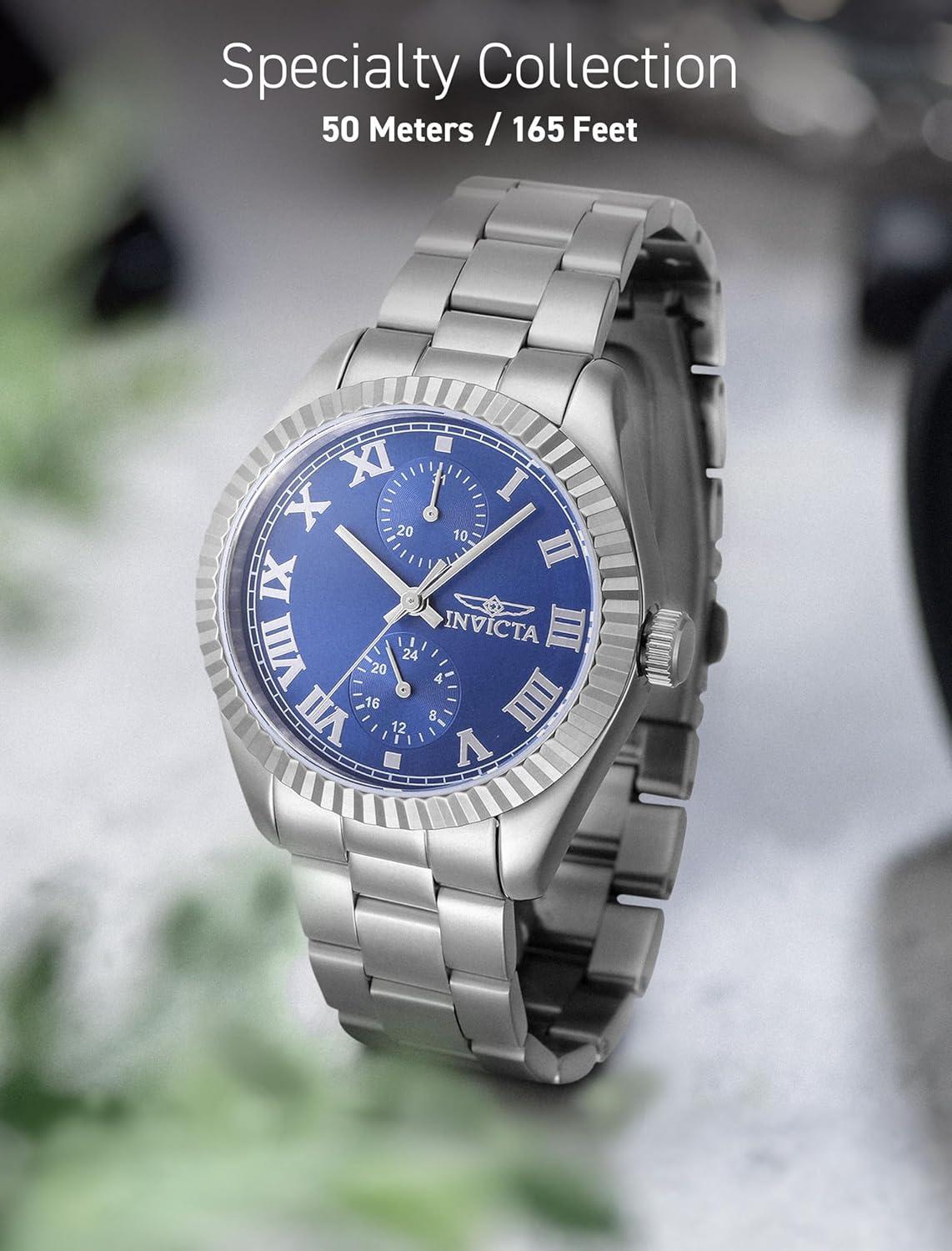 image:imageInvicta Specialty 47437 Womens Watch Waterproof Analogue Quartz Movement Stainless Steel with Blue dial 36mm