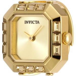 Invicta Mini Lady Ring 21.5mm Stainless Steel Gold Gold dial PC20S Quartz