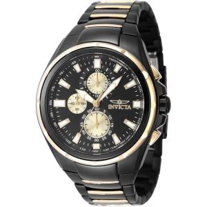Invicta Men’s Analog Quartz Watch with Stainless Steel Strap 47823, Black, Modern