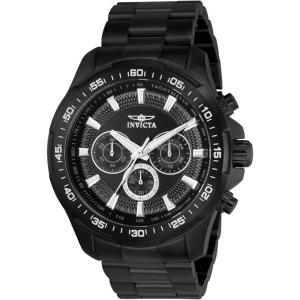 Invicta Speedway Edelstahl Herren Quarzuhrwerk – 48mm(Black)