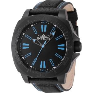 Invicta Men’s Speedway 46mm Stainless Steel, Nylon Quartz Watch, Black (Model: 46307)