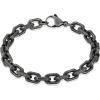 image:imageInvicta Bracelet for Men Stainless Steel Chain Jewelry Beveled Edge Rectangular 85mm 875Gunmetal