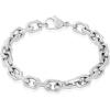image:imageInvicta Bracelet for Men Stainless Steel Chain Jewelry Beveled Edge Rectangular 85mm 875Silver