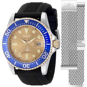 Invicta Pro Diver Men 42mm PC32 Quartz(Gold  Steel)