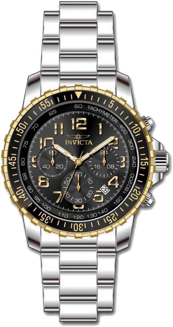 image:imageInvicta Specialty Mens Watch 45mm Steel Band Gold amp Black Dial 49478