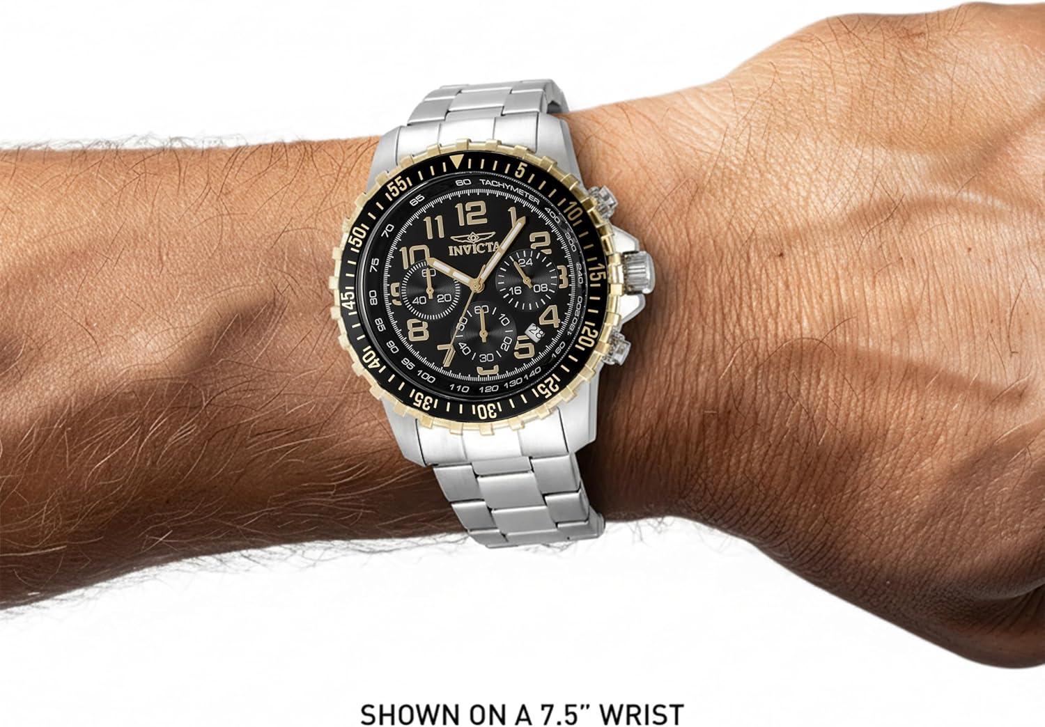 image:imageInvicta Specialty Mens Watch 45mm Steel Band Gold amp Black Dial 49478