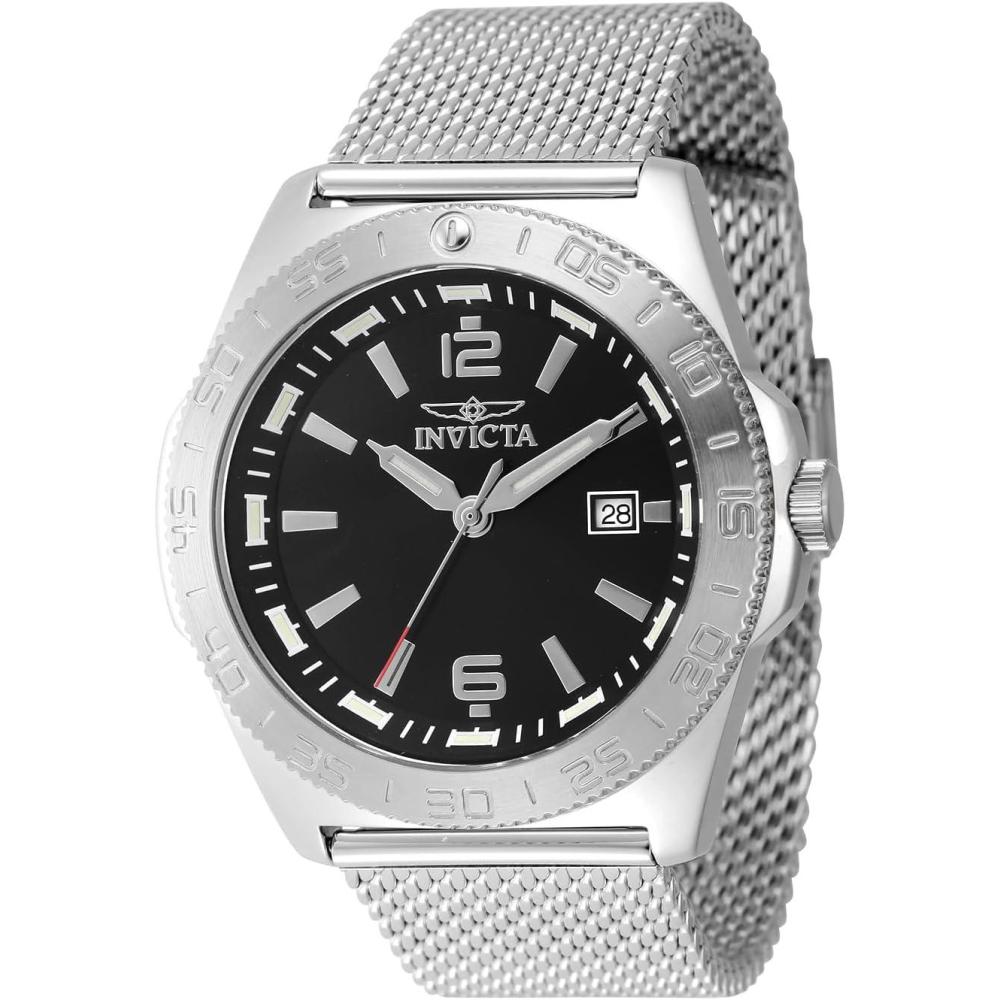 image:imageInvicta Coalition Forces Men 45mm Stainless Steel Black Steel White dial VJ42 Quartz