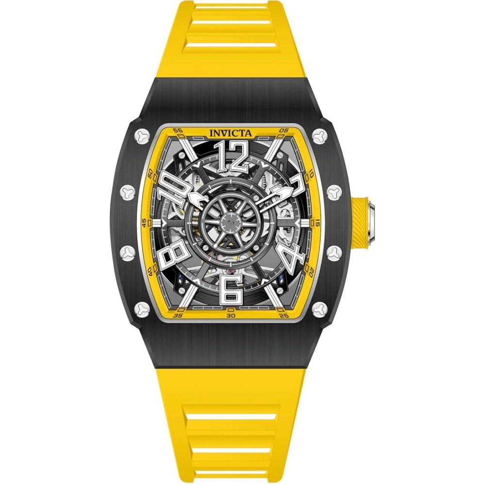 image:imageInvicta S1 Rally Men 43mm Stainless Steel  Aluminum  Carbon Fiber Gold Black dial 2802 Automatic