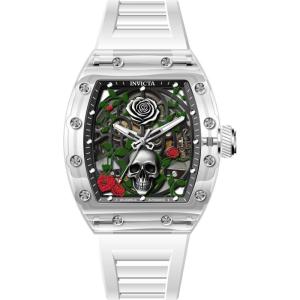 Invicta Artist Men 42mm K9 Glass Transparent Silver dial JH3105 Automatic