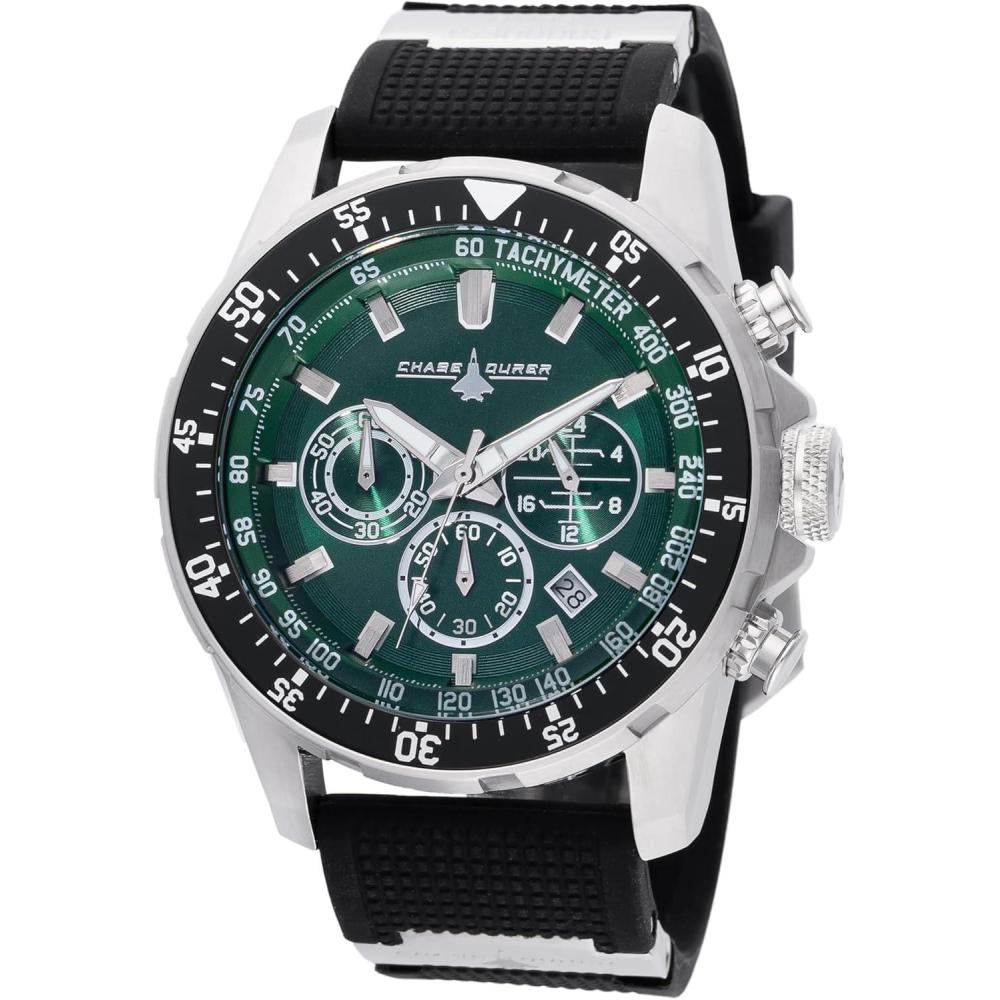 image:imageInvicta Chase Durer Conquest Elite Men 4600mm Stainless Steel Aluminum Black Steel Green dial VD53 Quartz